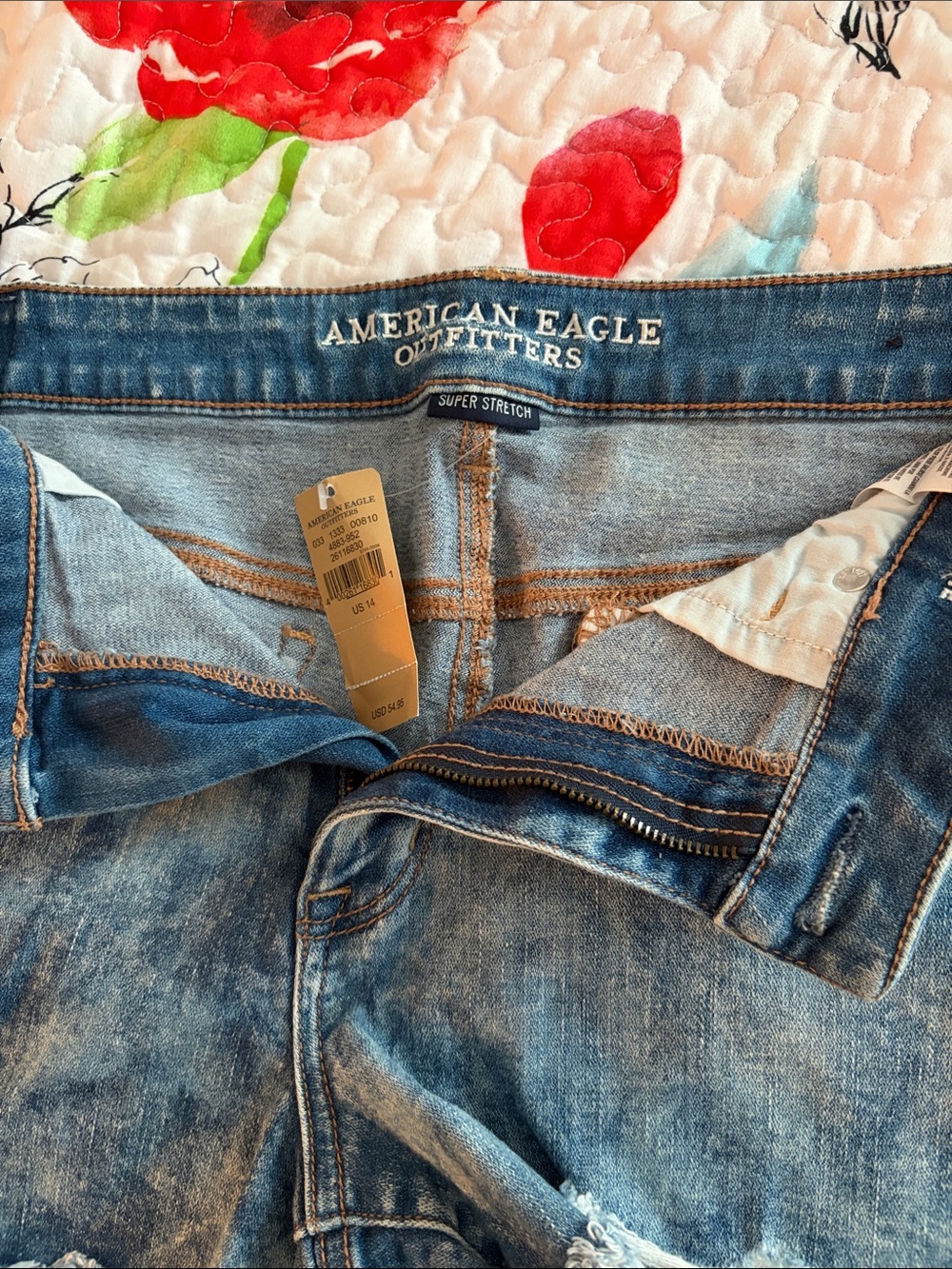 American Eagle Outfitters Light Blue Super Stretch Jeans